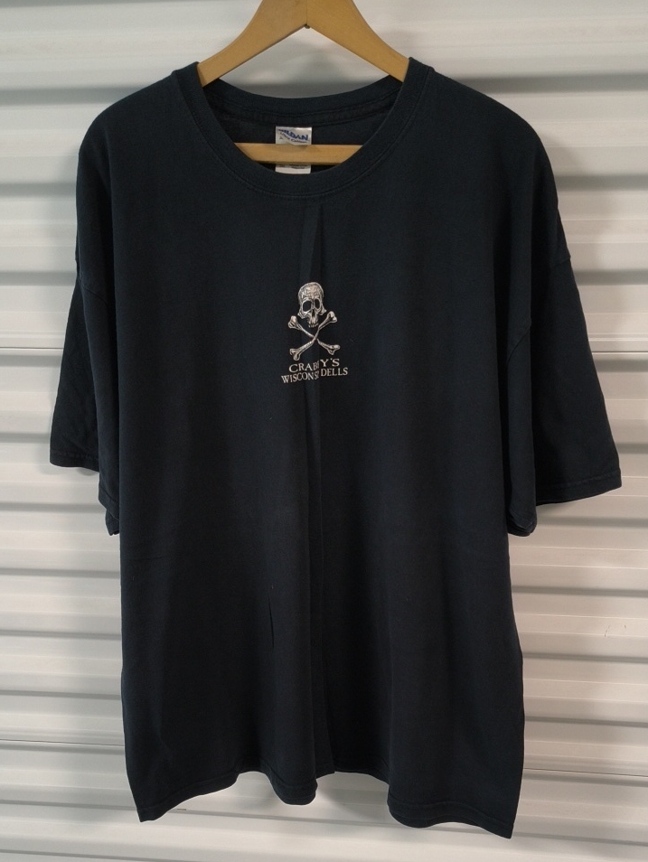 Vtg Crabby's Wisconsin Dells Pirates For Hire Crewneck Short Sleeve T-Shirt 2xl